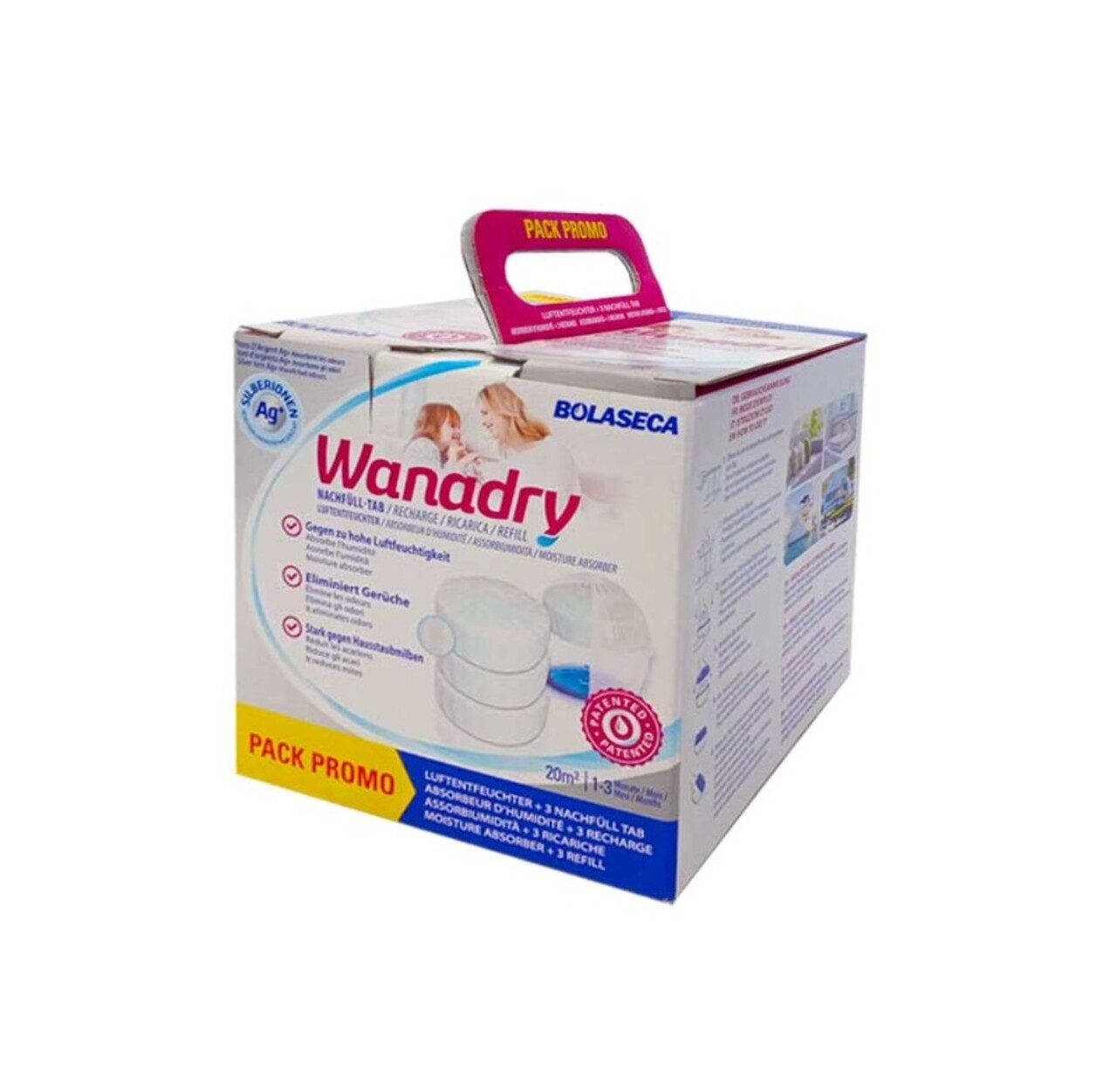 Absorbant de umiditate pentru 1an, aparat + 3 tablete x 450 g, Wanadry - imagine 4